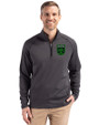 Austin FC - Cutter & Buck Peshastin Fleece Recycled Mens Half Zip Pullover Black Heather Front