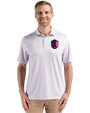 St. Louis City SC Cutter & Buck Pike Eco Diamond Dot Print Recycled Mens Polo Polished Medium Gray Front