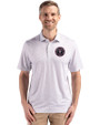 Inter Miami CF Cutter & Buck Pike Eco Flora Print Recycled Mens Big & Tall Polo Polished Medium Gray Front