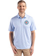 Chicago Fire FC Cutter & Buck Pike Eco Flora Print Recycled Mens Big & Tall Polo Atlas Light Blue Front