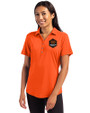 Houston Dynamo FC Cutter & Buck Forge Eco Stretch Recycled Womens Short Sleeve Polo College Orange Front