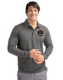 Houston Dynamo FC Cutter & Buck Advantage Eco Tri-Blend Pique Mens Big and Tall Long Sleeve Polo Elemental Grey Front
