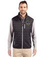 LA Galaxy Cutter & Buck Rainier PrimaLoft® Mens Big and Tall Eco Insulated Full Zip Puffer Vest Black Front