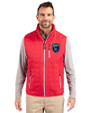 San Jose Earthquakes Cutter & Buck Rainier PrimaLoft® Mens Big and Tall Eco Insulated Full Zip Puffer Vest Red Front