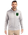 Austin FC - Cutter & Buck Stealth Hybrid Quilted Mens Full Zip Windbreaker Jacket Polished Medium Gray Front