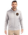 Houston Dynamo FC Cutter & Buck Stealth Recycled Hybrid Quilted Mens Windbreaker Jacket Polished Medium Gray Front