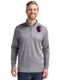 St. Louis City SC Cutter & Buck Traverse Stretch Eco Stripe Quarter Zip Mens Pullover Elemental Grey Front