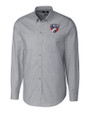 FC Dallas Cutter & Buck Stretch Oxford Mens Big and Tall Long Sleeve Dress Shirt Charcoal Mannequin