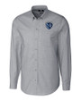 Sporting Kansas City Cutter & Buck Stretch Oxford Mens Big and Tall Long Sleeve Dress Shirt Charcoal Mannequin