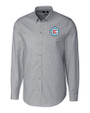 Chicago Fire FC Cutter & Buck Stretch Oxford Mens Big and Tall Long Sleeve Dress Shirt Charcoal Mannequin