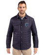 Sporting Kansas City Cutter & Buck Rainier PrimaLoft® Mens Eco Insulated Quilted Shirt Jacket Dark Navy Front