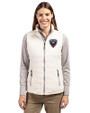 D.C. United Cutter & Buck Rainier PrimaLoft® Womens Eco Insulated Full Zip Puffer Vest Coconut Front