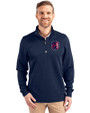 St. Louis City SC Cutter & Buck Traverse Stretch Eco Quarter Zip Mens Big and Tall Pullover Liberty Navy Front