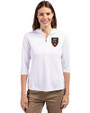 Real Salt Lake Cutter & Buck Virtue Eco Pique Recycled Half Zip Pullover Womens Hoodie White Front