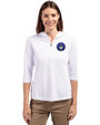 CF Montréal Cutter & Buck Virtue Eco Pique Recycled Half Zip Pullover Womens Hoodie White Front