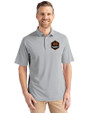 Houston Dynamo FC Cutter & Buck Virtue Eco Pique Recycled Mens Big and Tall Polo Polished Medium Gray Front