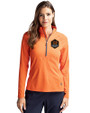Houston Dynamo FC Cutter & Buck Adapt Eco Knit Stretch Recycled Womens Half Zip Pullover College Orange Front