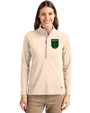Austin FC - Cutter & Buck Adapt Eco Knit Stretch Recycled Womens Half Zip Pullover Wheat Front