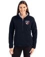 FC Dallas Cutter & Buck Cascade Eco Fleece Womens Pullover Jacket Navy Blue Front
