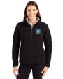 Charlotte FC Cutter & Buck Cascade Eco Fleece Womens Pullover Jacket Black Front