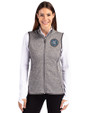 New York City FC Cutter & Buck Mainsail Sweater Knit Womens Full Zip Vest Polished Heather Front