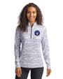 CF Montréal Cutter & Buck Traverse Stretch Eco Camo Print Quarter Zip Womens Pullover Charcoal Front