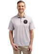 Inter Miami CF Cutter & Buck Virtue Eco Pique Micro Stripe Recycled Mens Polo Polished/White Front