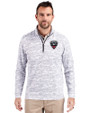 D.C. United Cutter & Buck Traverse Stretch Eco Camo Print Quarter Zip Mens Big and Tall Pullover Charcoal Front