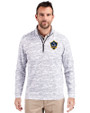 LA Galaxy Cutter & Buck Traverse Stretch Eco Camo Print Quarter Zip Mens Big and Tall Pullover Charcoal Front