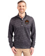 Houston Dynamo FC Cutter & Buck Traverse Stretch Eco Camo Print Quarter Zip Mens Big and Tall Pullover Black Front