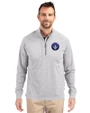 CF Montréal Cutter & Buck Adapt Eco Knit Heather Mens Big & Tall Quarter Zip Pullover Polished Heather Front