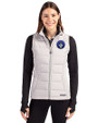 CF Montréal Cutter & Buck Evoke Hybrid Softshell Recycled Womens Full Zip Vest CONCRETE Front