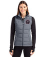 Inter Miami CF Cutter & Buck Evoke Hybrid Softshell Recycled Womens Full Zip Vest Elemental Grey Front