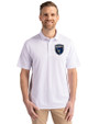 San Jose Earthquakes Cutter & Buck Virtue Eco Pique Recycled Mens Polo White Front