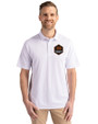Houston Dynamo FC Cutter & Buck Virtue Eco Pique Recycled Mens Polo White Front