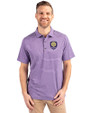 Orlando City SC Cutter & Buck Forge Recycled Heather Stripe Four-Way Stretch Mens Polo College Purple Heather Front