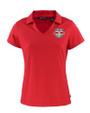 New York Red Bulls Cutter & Buck Daybreak Eco Recycled Womens V-neck Polo Red Mannequin