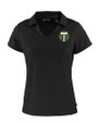 Portland Timbers Cutter & Buck Daybreak Recycled Womens V-Neck Polo Black Mannequin