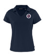 New England Revolution Cutter & Buck Daybreak Eco Recycled Womens V-neck Polo Navy Blue Mannequin