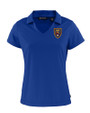 Real Salt Lake Cutter & Buck Daybreak Eco Recycled Womens V-neck Polo Tour Blue Mannequin