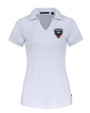 D.C. United Cutter & Buck Daybreak Eco Recycled Womens V-neck Polo White Mannequin