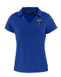San Jose Earthquakes Cutter & Buck Daybreak Eco Recycled Womens V-neck Polo Tour Blue Mannequin