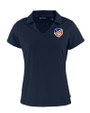 FC Cincinnati Cutter & Buck Daybreak Eco Recycled Womens V-neck Polo Navy Blue Mannequin