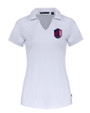 St. Louis City SC Cutter & Buck Daybreak Eco Recycled Womens V-neck Polo White Mannequin