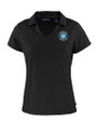 Charlotte FC Cutter & Buck Daybreak Eco Recycled Womens V-neck Polo Black Mannequin