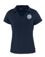 Chicago Fire FC Cutter & Buck Daybreak Eco Recycled Womens V-neck Polo Navy Blue Mannequin