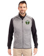 Portland Timbers Cutter & Buck Mainsail Sweater-Knit Mens Full Zip Vest Polished Heather Front