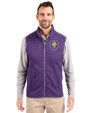 Orlando City SC Cutter & Buck Mainsail Sweater-Knit Mens Full Zip Vest College Purple Heather Front