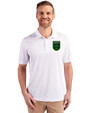 Austin FC - Cutter & Buck Prospect Eco Textured Stretch Recycled Mens Short Sleeve Polo White Front