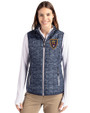 Real Salt Lake Cutter & Buck Rainier PrimaLoft® Womens Eco Insulated Full Zip Printed Puffer Vest Dark Navy Front